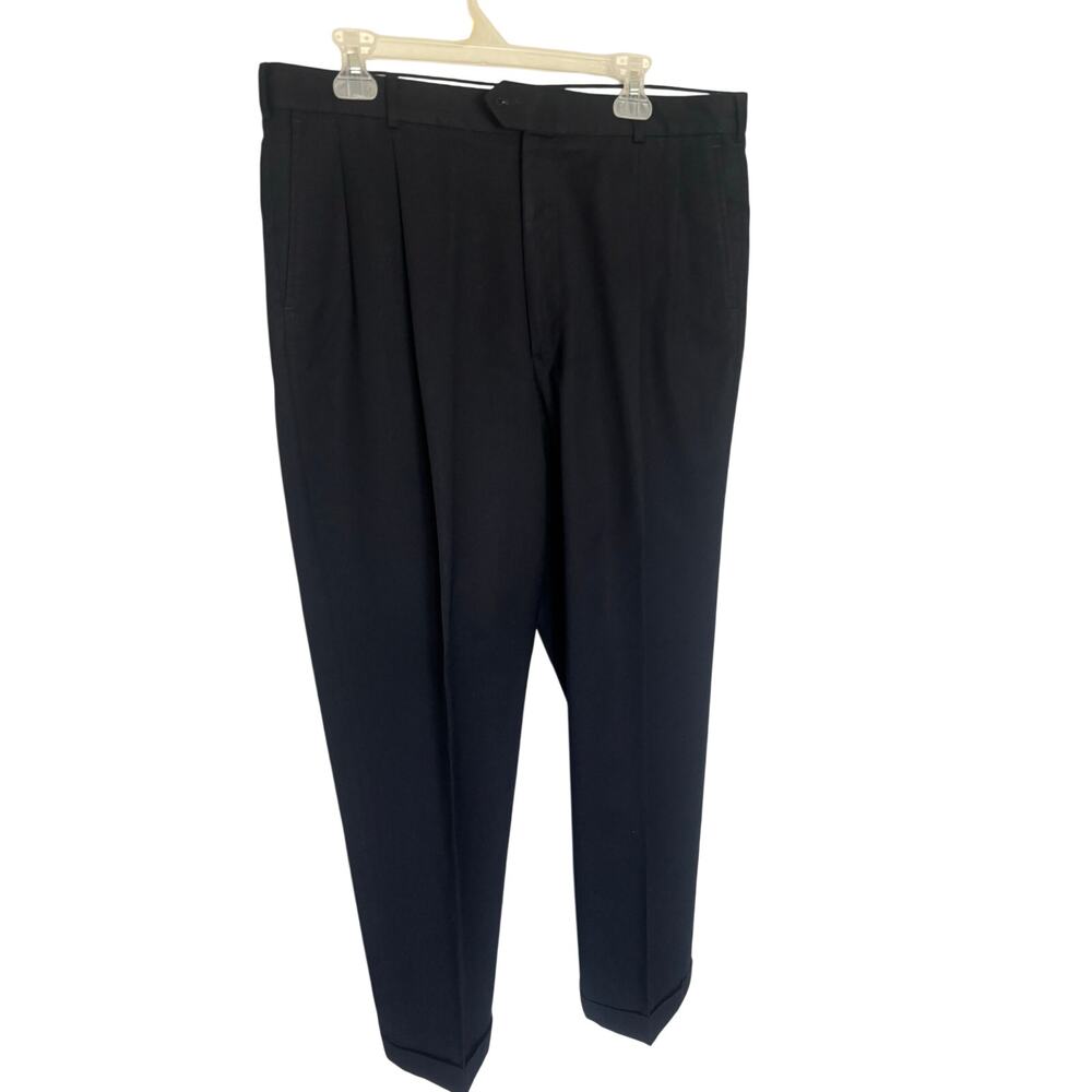 The Kensington Collection Navy Wool Dress Pants Mens‎ Pleated USA Made 36x40
